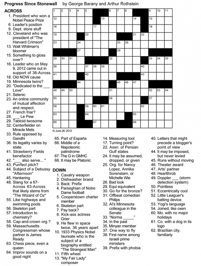 Progress-Since-Stonewall-Crossword